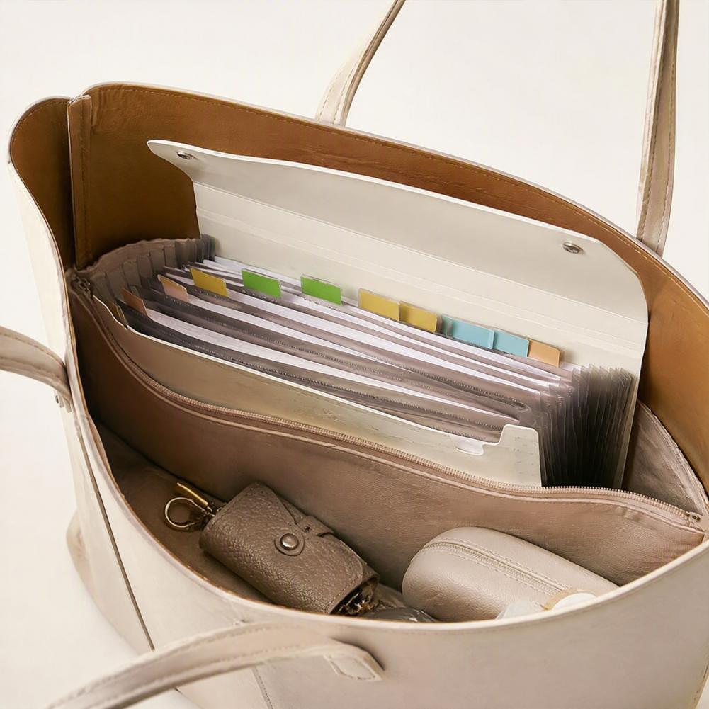 Expandable Accordion File Folder 13 Pockets - Cartella Portadocumenti Espandibile con 13 Tasche,