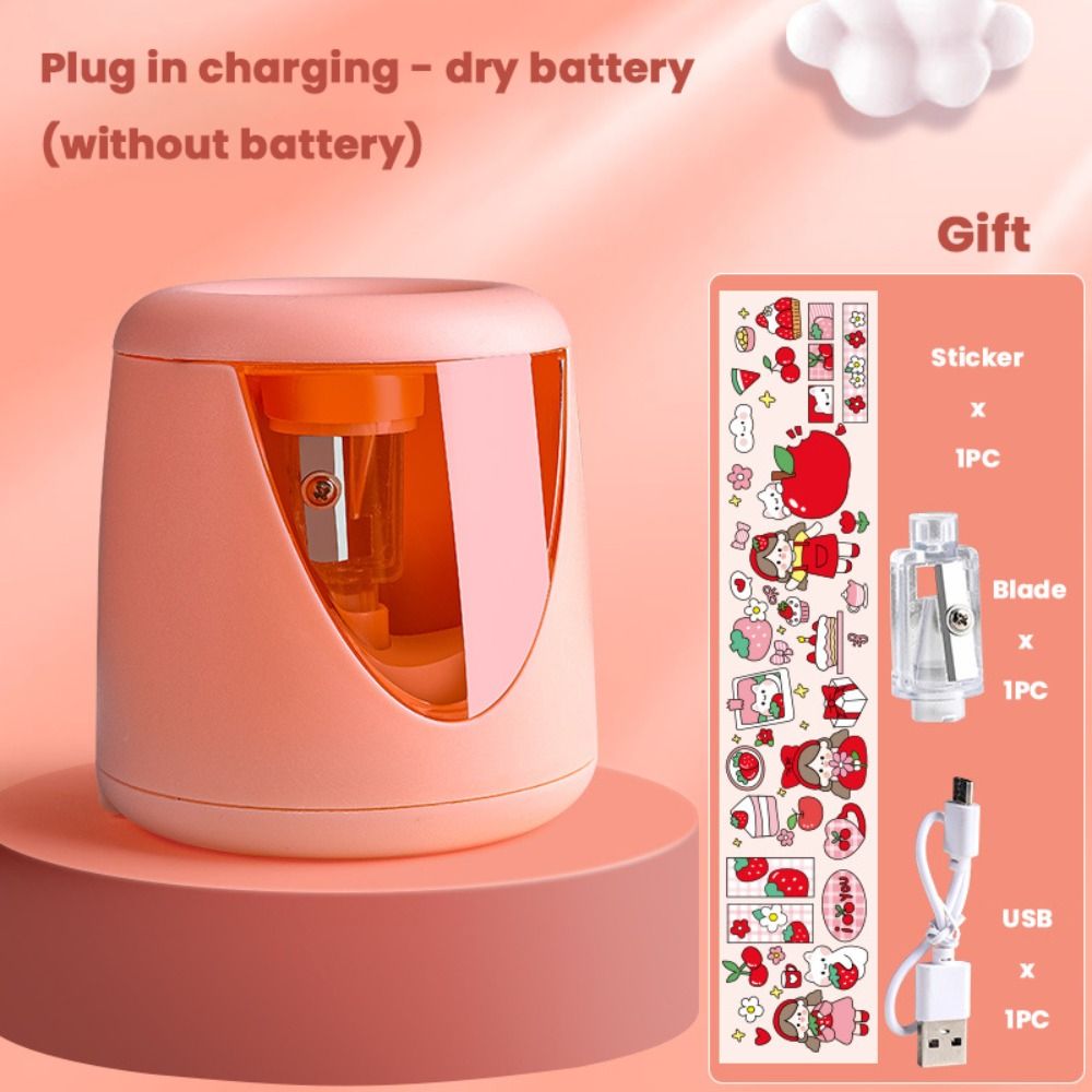 Electric Pencil Sharpener Usb - Temperino Elettrico Automatico a Batteria/USB/Caricabile, Strumento