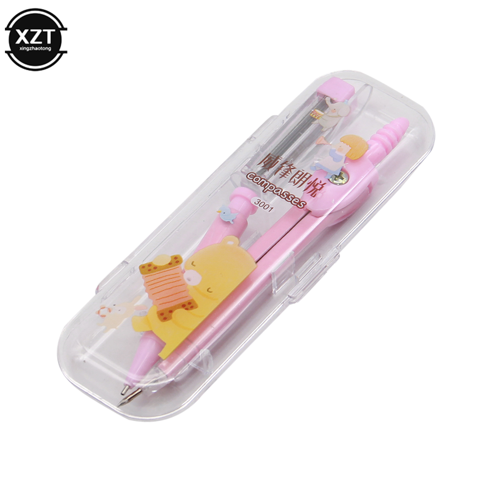 Math Geometry Set With Compass - Bussola scolastica ragazza carina cancelleria studente