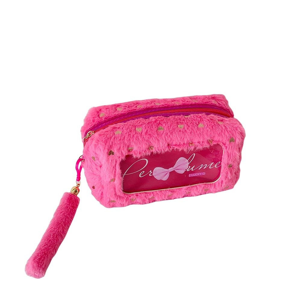 Aesthetic Large Pencil Case Pouch - Astuccio in PVC Y2K con fiocco,