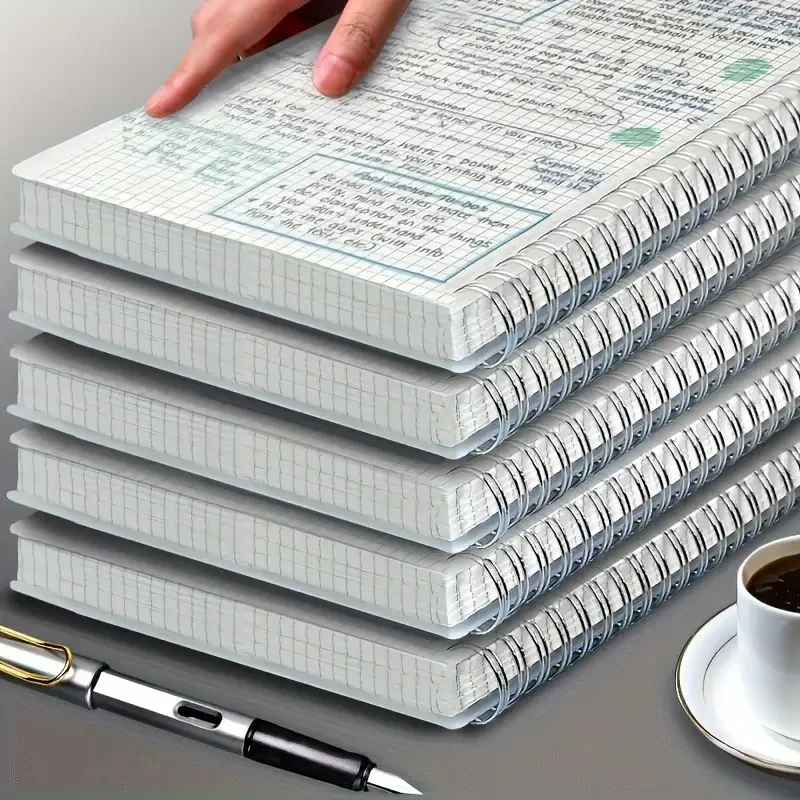 Spiral Bound Grid Notebook A5 - Blocco note a griglia A5 con