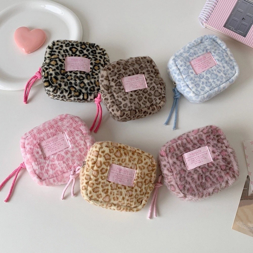 Aesthetic Large Pencil Case Pouch - Astuccio Portapenne Leopardato con Cordino, Stampa