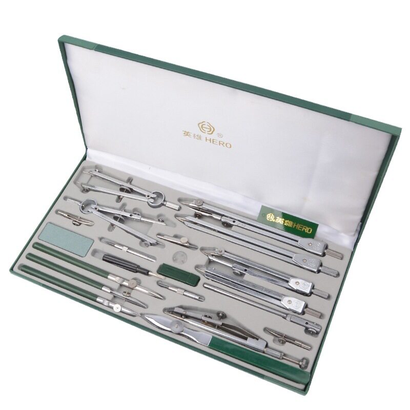 Math Geometry Set With Compass - Set di Compassi in Metallo Hero,