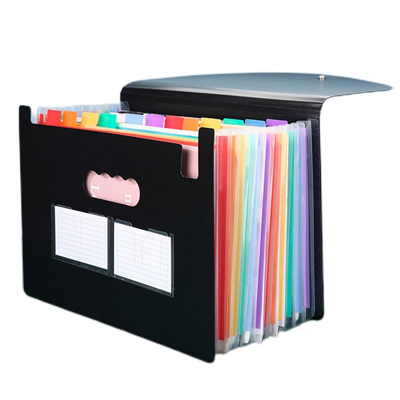Expandable Accordion File Folder 13 Pockets - Cartella Portadocumenti Espandibile a 13 Tasche,