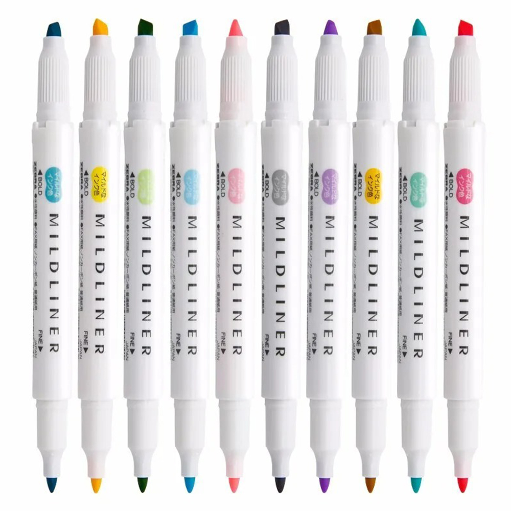 35 colori ZEBRA Mildliner High - Pastel Highlighter Set Double Ended recensione e prezzo