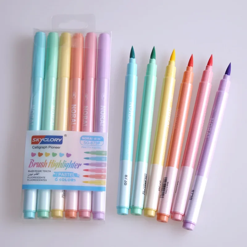 6 pezzi/set pennarelli evidenz - Pastel Highlighter Set Double Ended recensione e prezzo