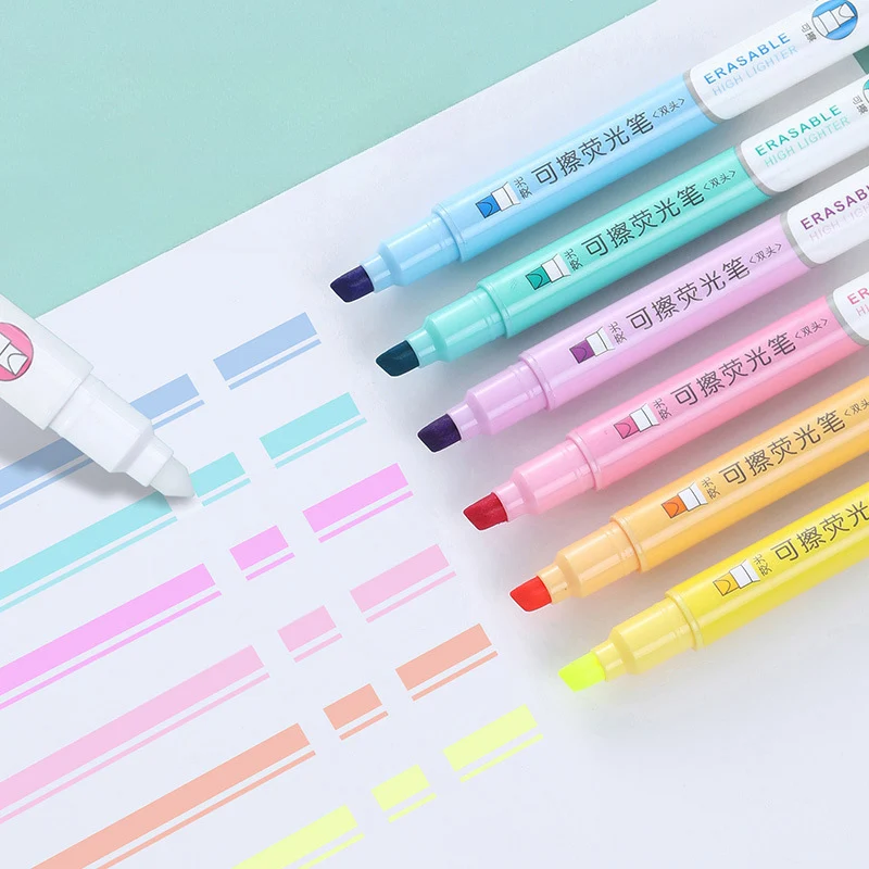 Evidenziatori cancellabili a 6 - Pastel Highlighter Set Double Ended recensione e prezzo