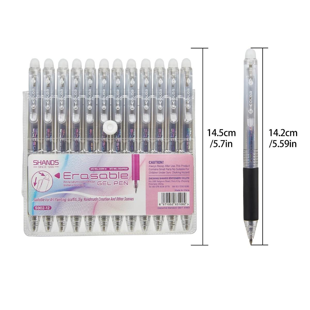 Confezione da 12 penne gel can - Retractable Eraser Pen Click recensione e prezzo